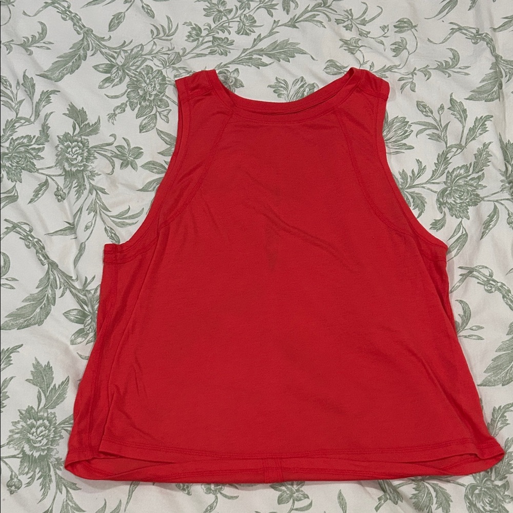 Women's Red Orange Sleeveless Top